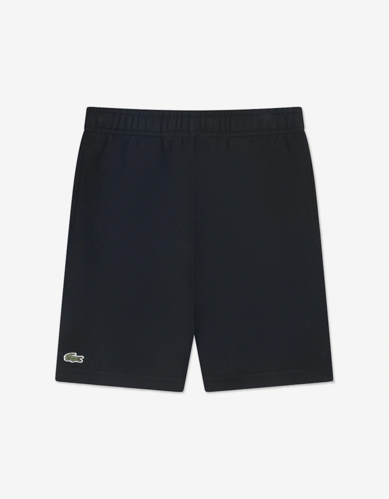 Boys Fleece Logo Shorts in Black