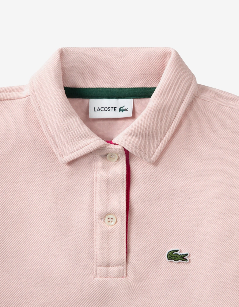 Girls Oversized Polo Shirt in Pink