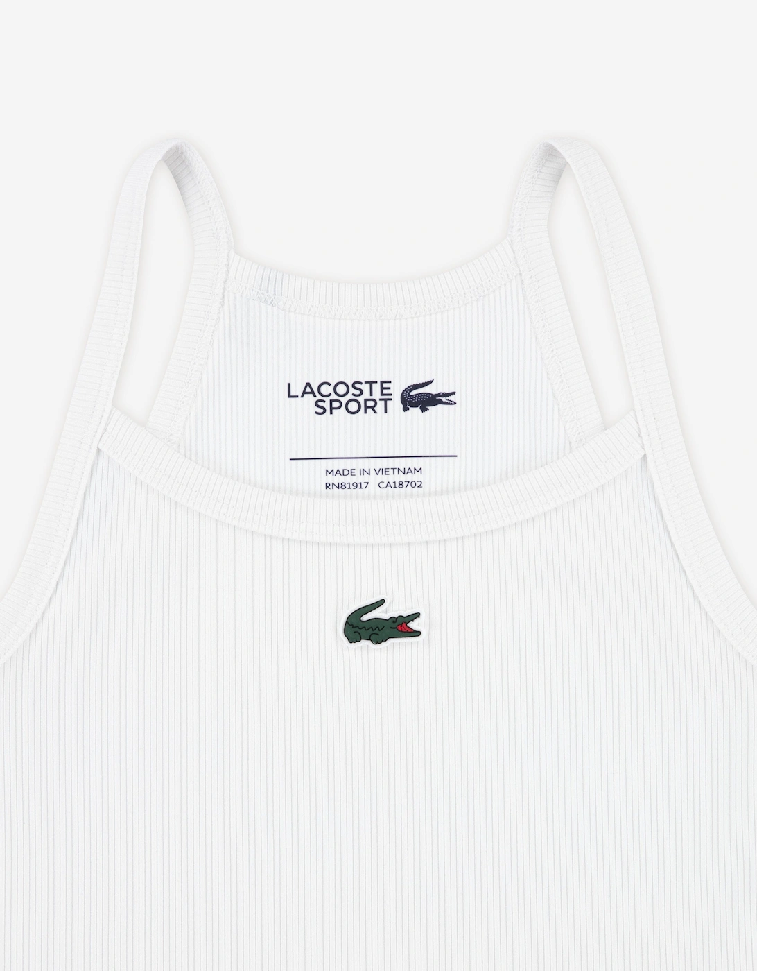 Girls Logo Rib Tank Top in White