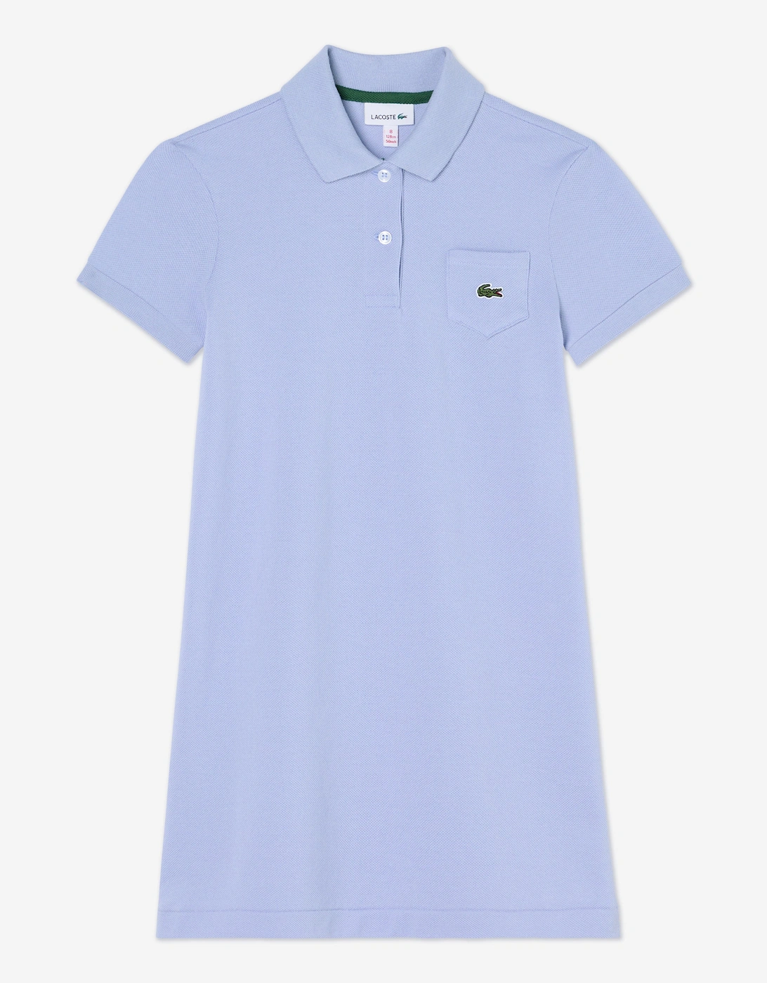 Girls Logo Pocket Polo Dress in Blue, 5 of 4