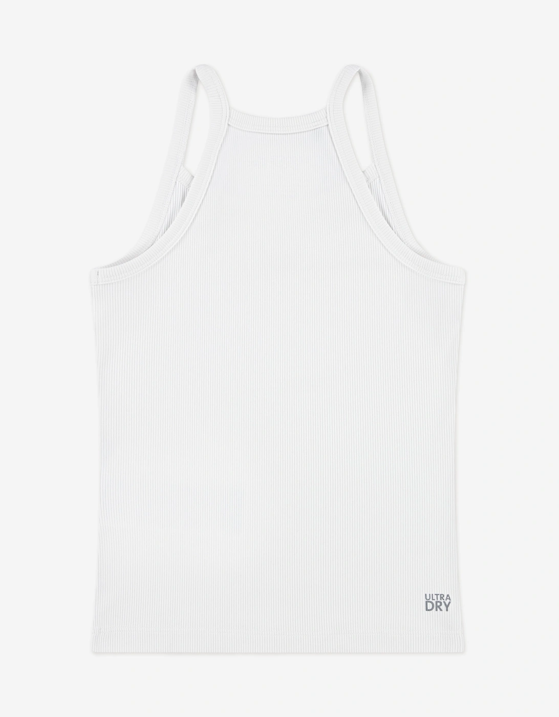 Girls Logo Rib Tank Top in White