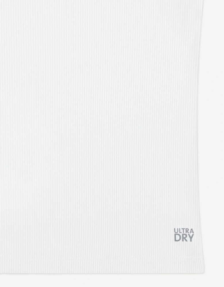 Girls Logo Rib Tank Top in White