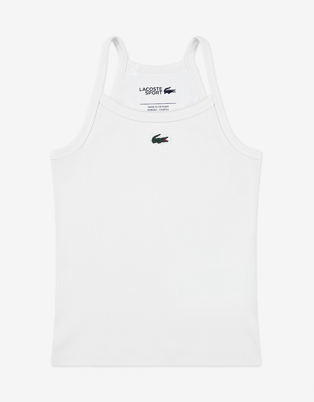 Girls Logo Rib Tank Top in White, 5 of 4