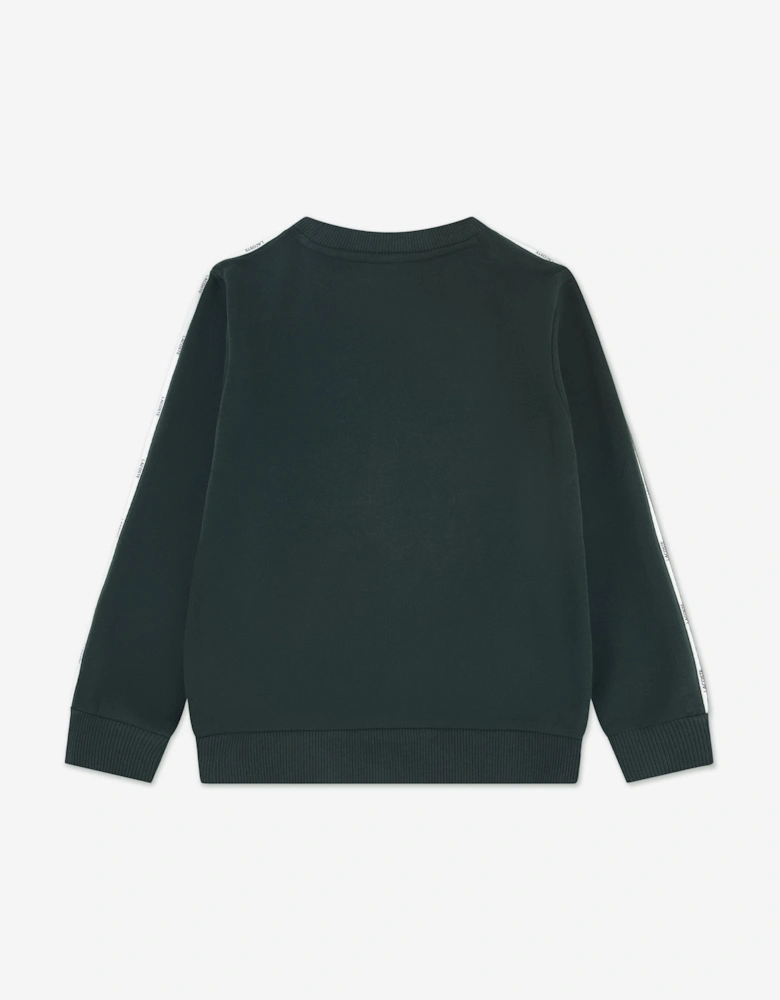 Boys Micro Taping Sweatshirt in Green