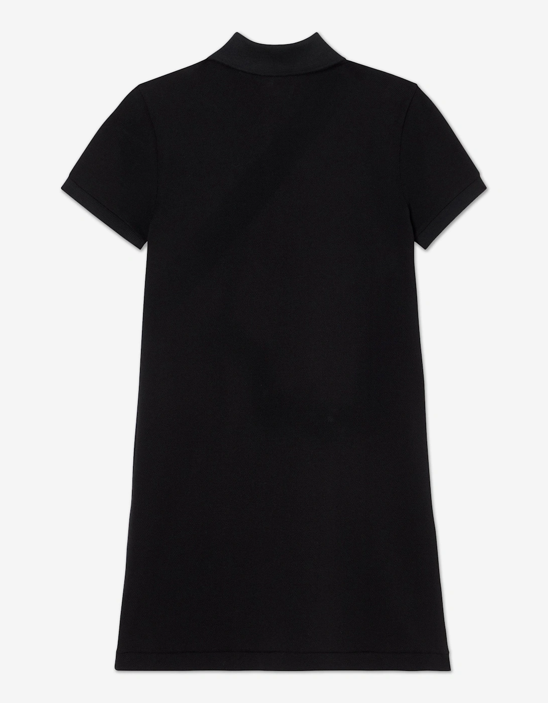 Girls Logo Pocket Polo Dress in Black