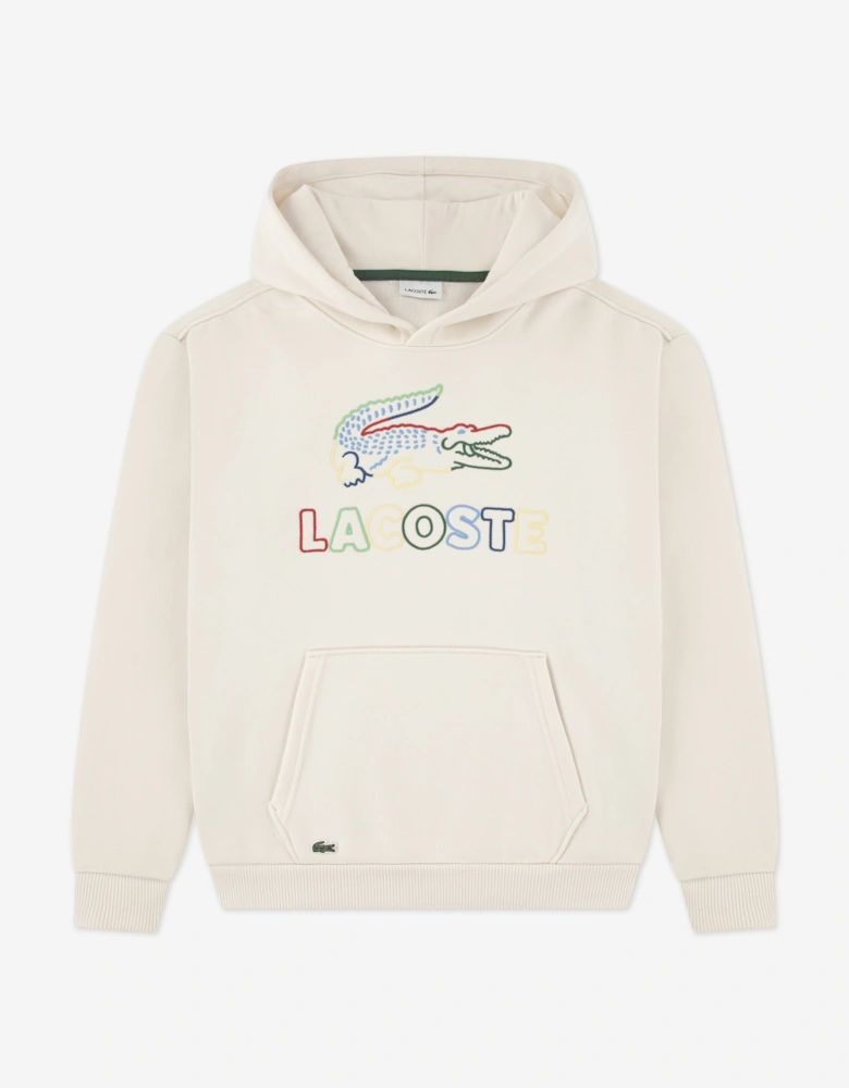 Boys Graphic Core Hoodie in Ivory