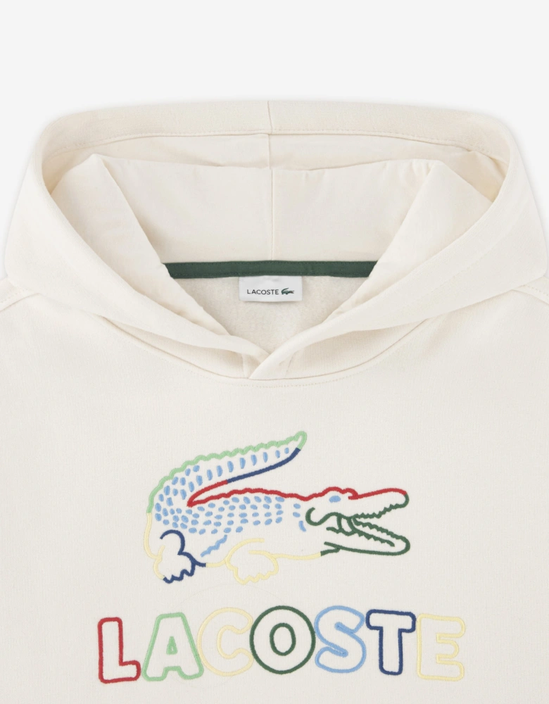 Boys Graphic Core Hoodie in Ivory