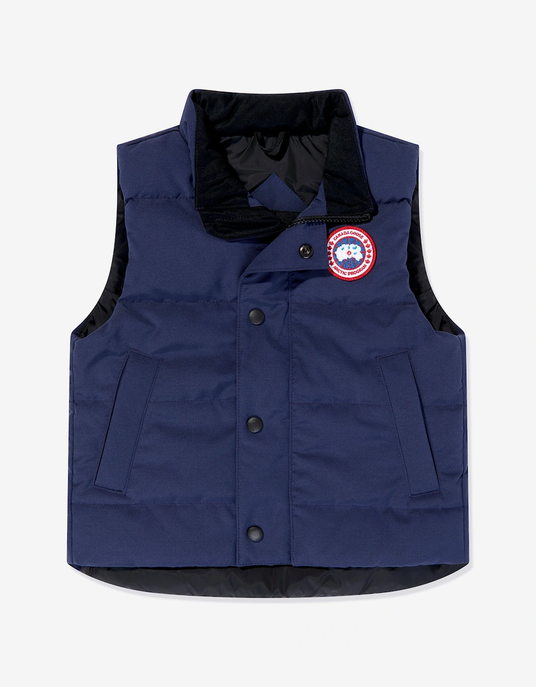 Kids Down Padded Vanier Gilet in Navy, 5 of 4