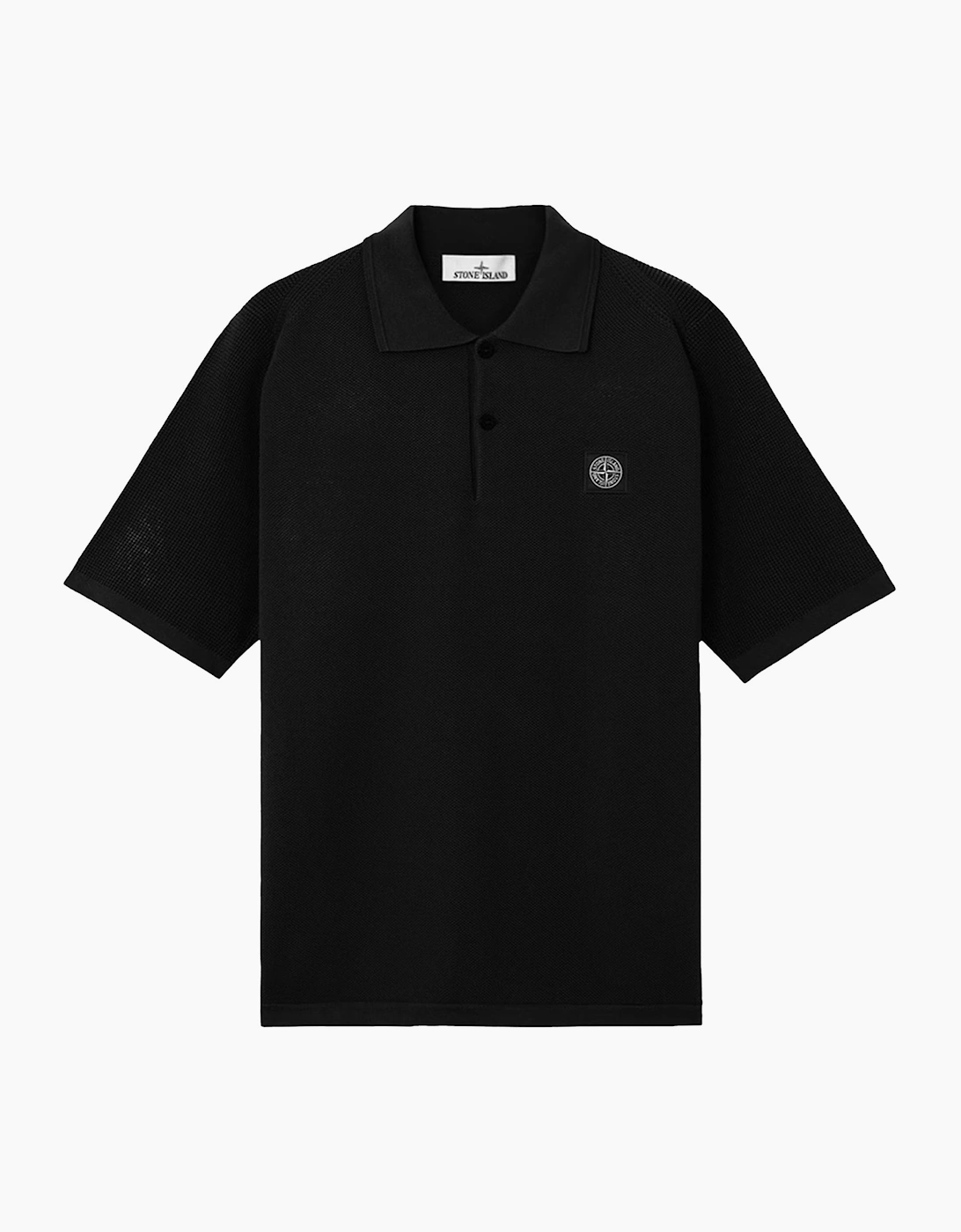 Stone Island Stone Island Men's S00B5 Knitted Polo Black