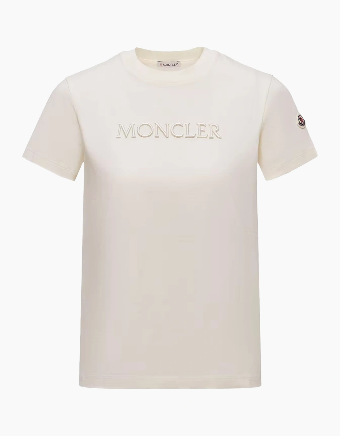 Moncler Moncler Women's Womens Branded T-Shirt Beige - Cream