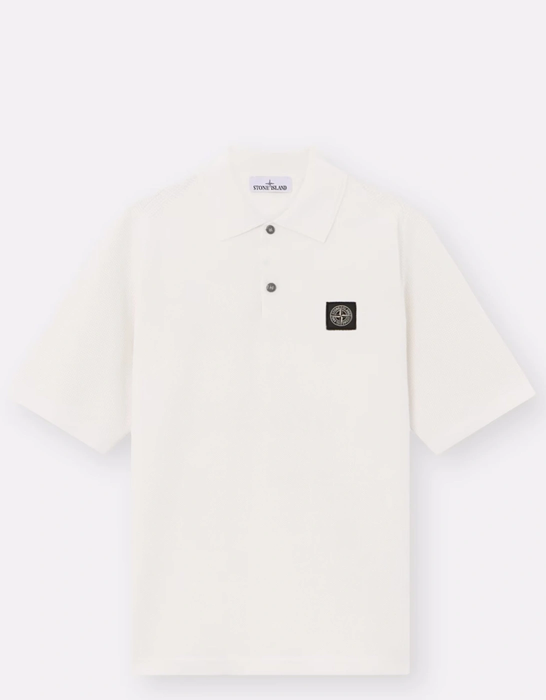 Stone Island Men's S00B5 Knitted Polo Cream - Size: 44