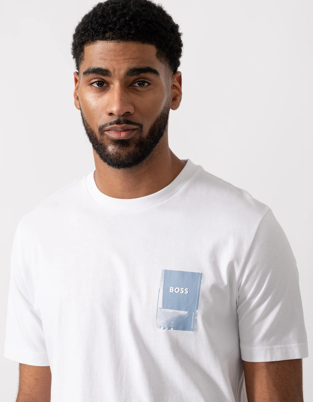 BOSS Orange Mens TePlain T-Shirt - White 100