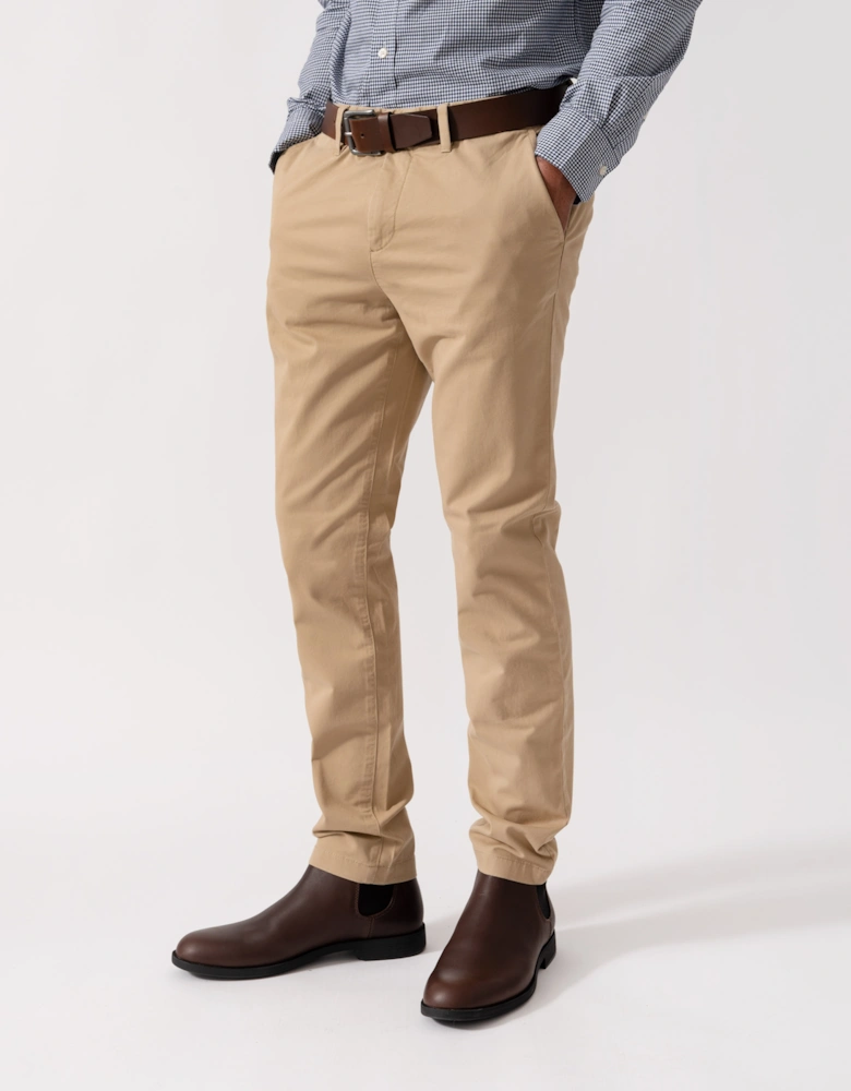 Mens Slim Fit Classic Chinos - 248 Dark Khaki