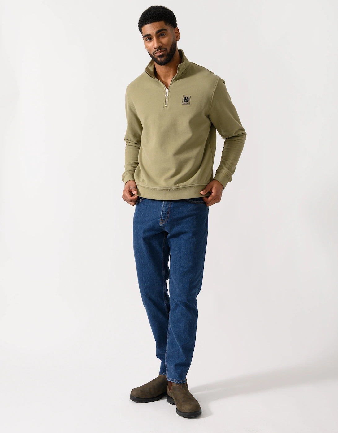 Quarter Zip Sweatshirt - Fatigue Green
