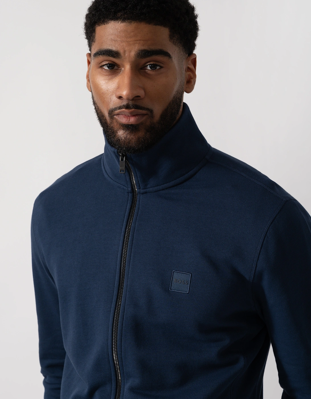 BOSS Orange Zestart Mens Full Zip Sweatshirt - Open Blue 464