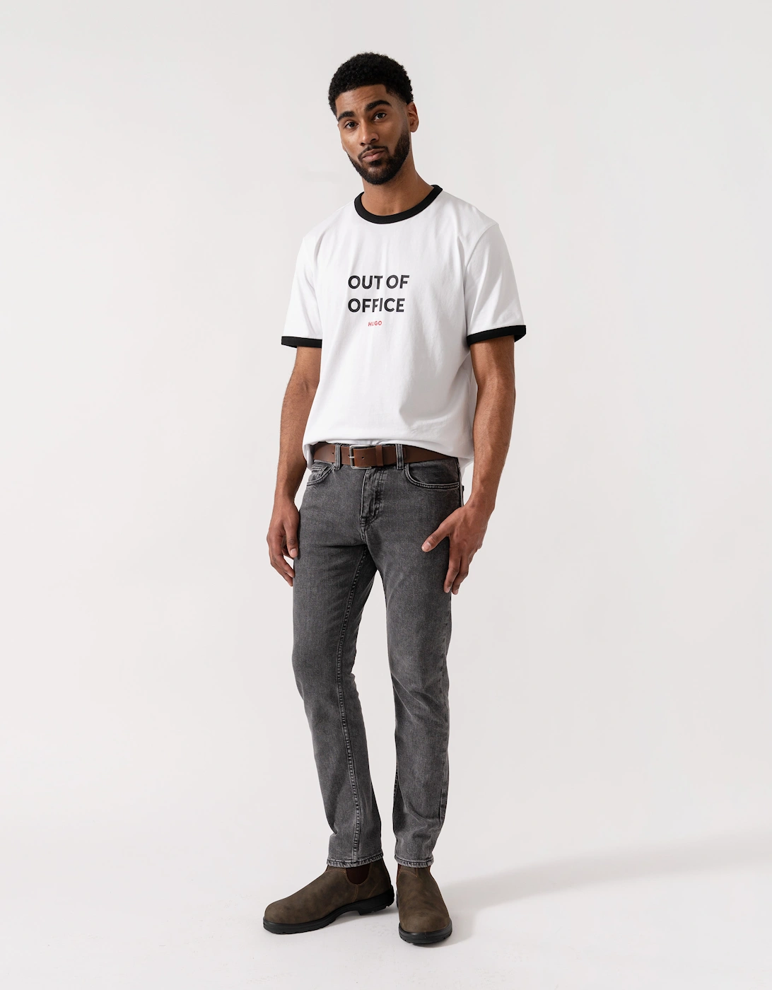 BOSS Orange Washed Delaware Jeans - Dark Grey 022