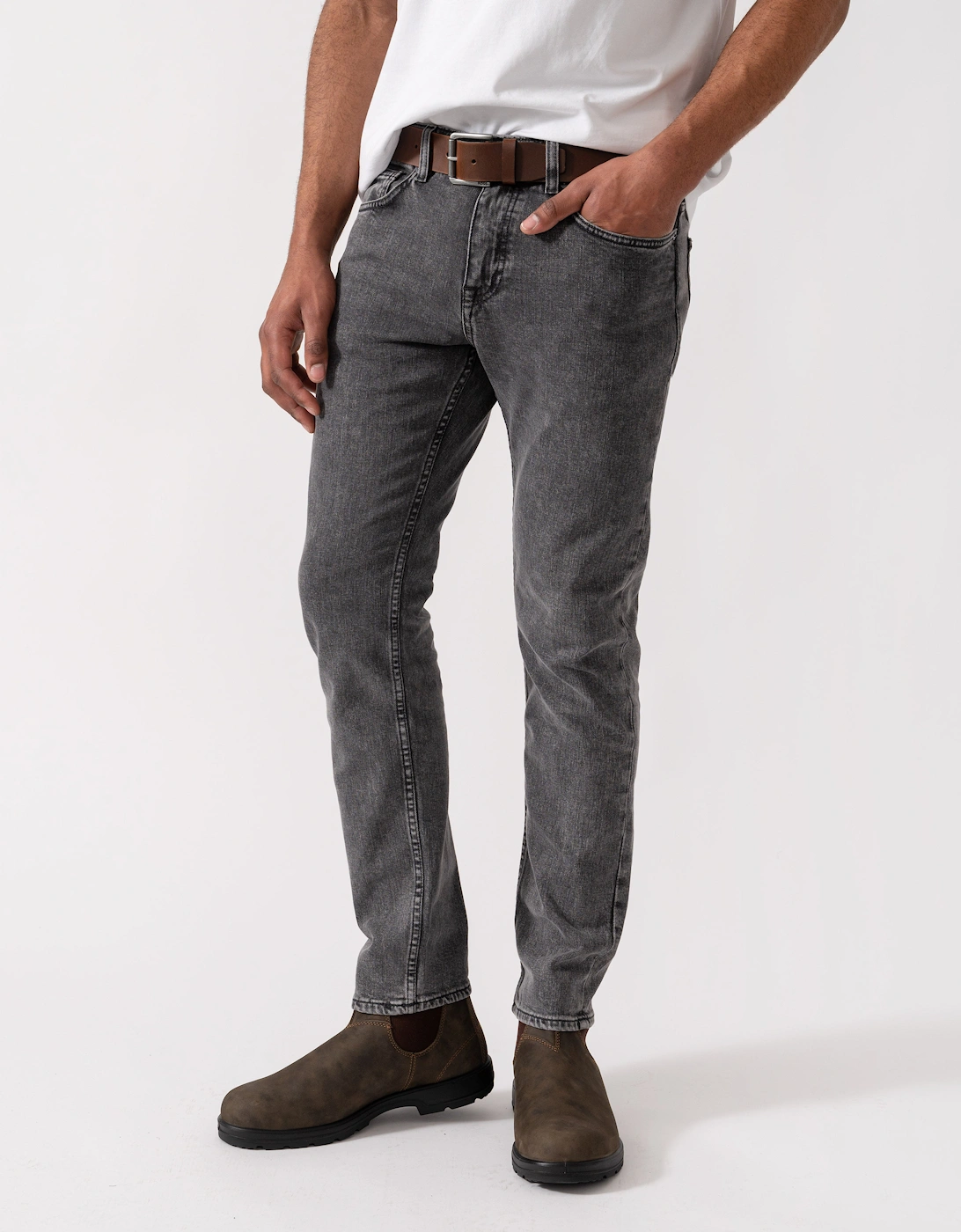 Boss Men's BOSS Orange Washed Delaware Jeans - Dark Grey 022 - Black