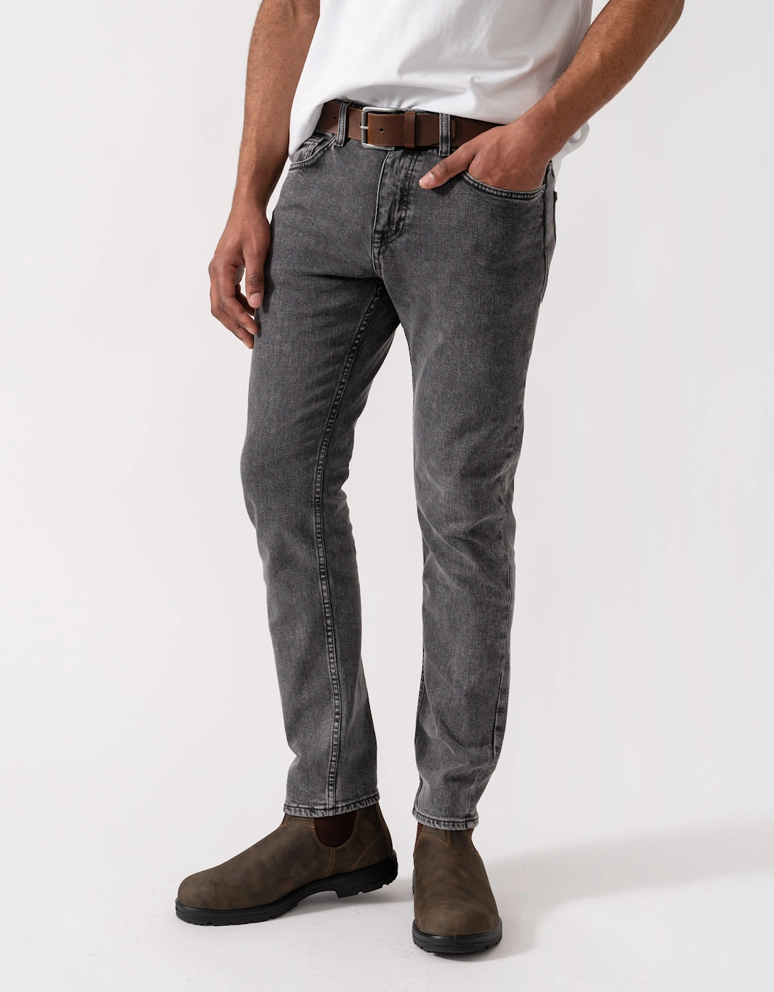 BOSS Orange Washed Delaware Jeans - Dark Grey 022, 5 of 4