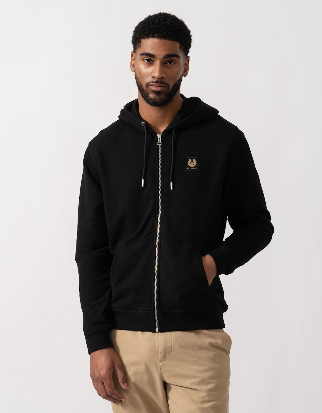 Mens Full Zip Hoodie - Black, 5 of 4