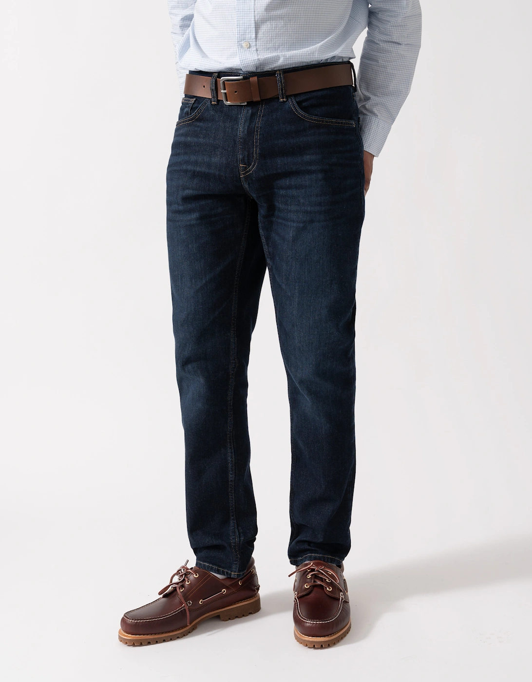 Gant Men's Navy Regular Fit Jeans - 962 Dark Blue Broken In - Size: 34/32