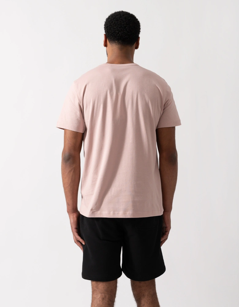 Short Sleeved Mens Logo Patch T-Shirt  - Dusk Pink