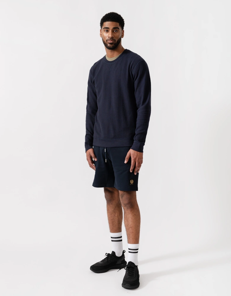 BOSS Orange Mens Structure Loungewear Sweatshirt - Dark Blue 403