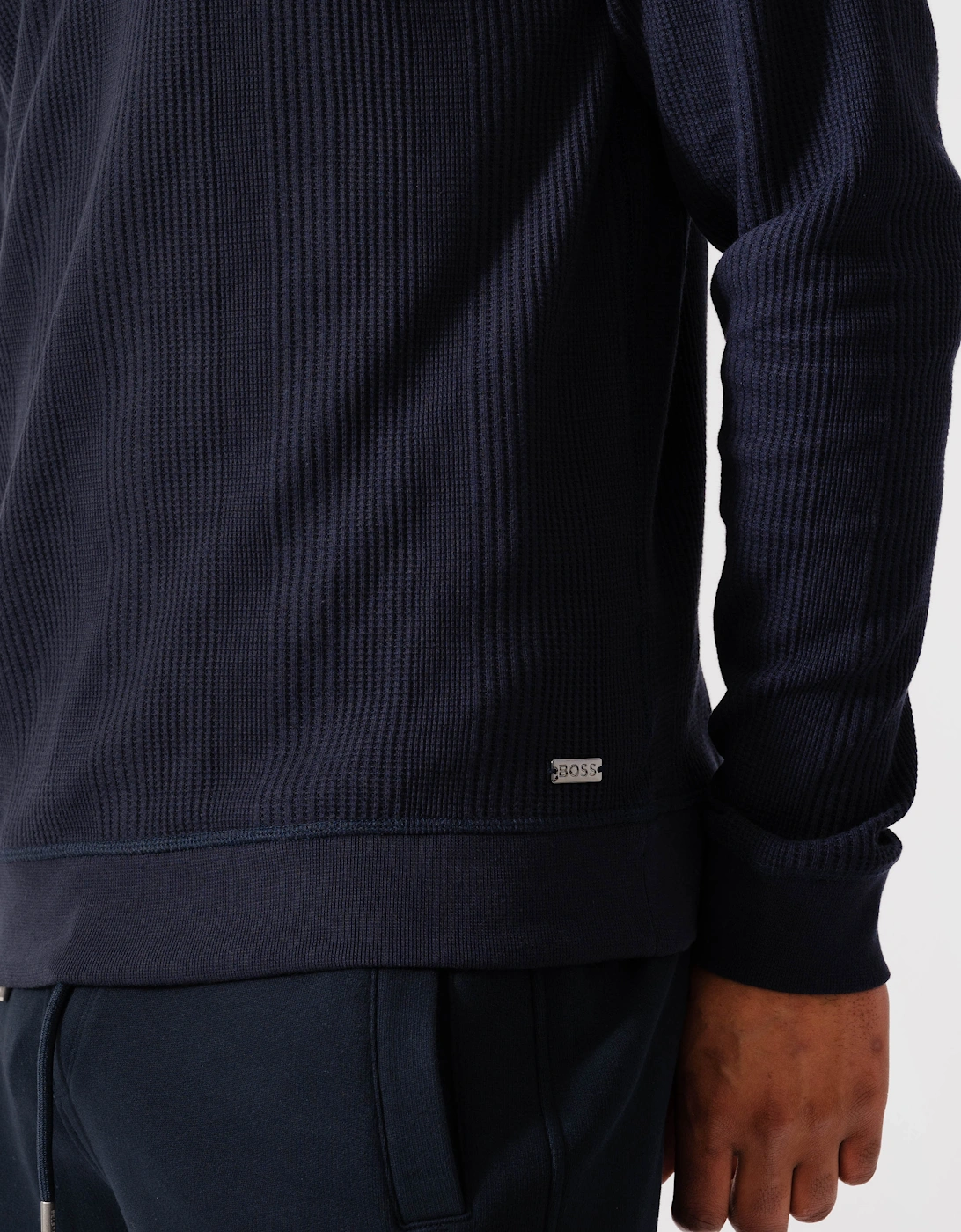BOSS Orange Mens Structure Loungewear Sweatshirt - Dark Blue 403