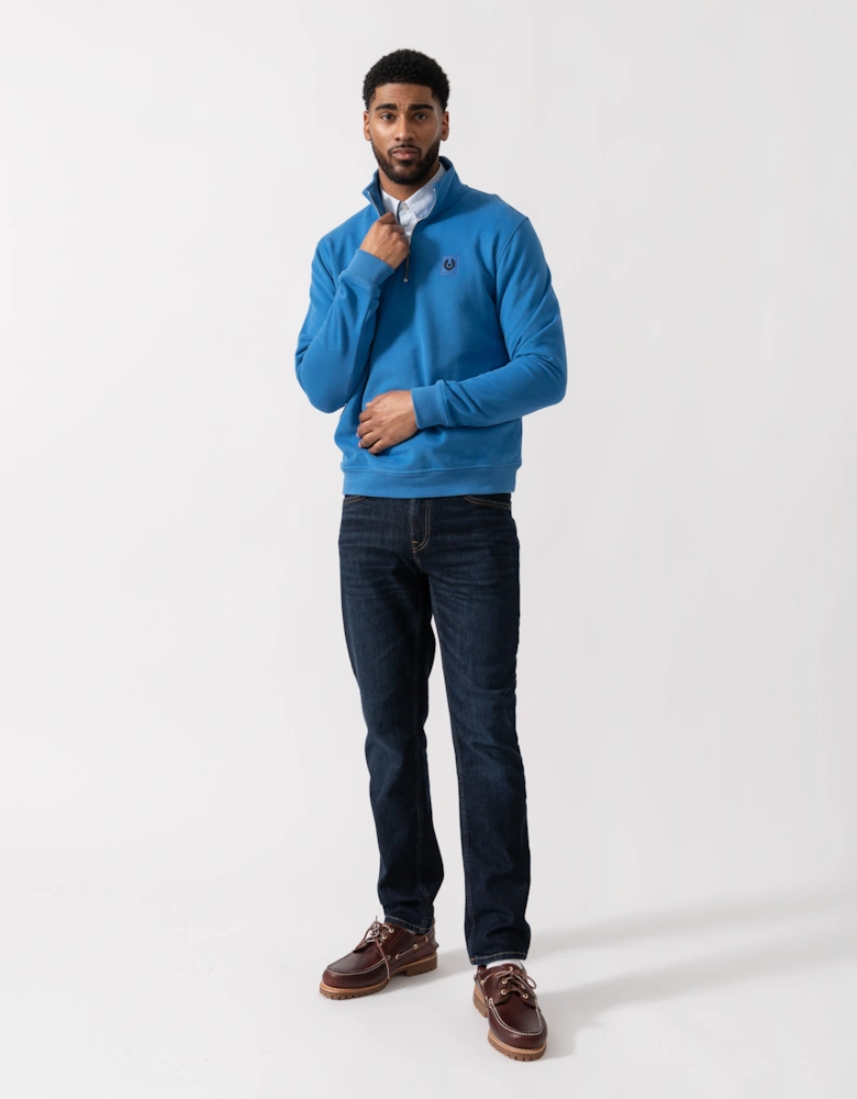 Quarter Zip Sweatshirt - Marine Blue