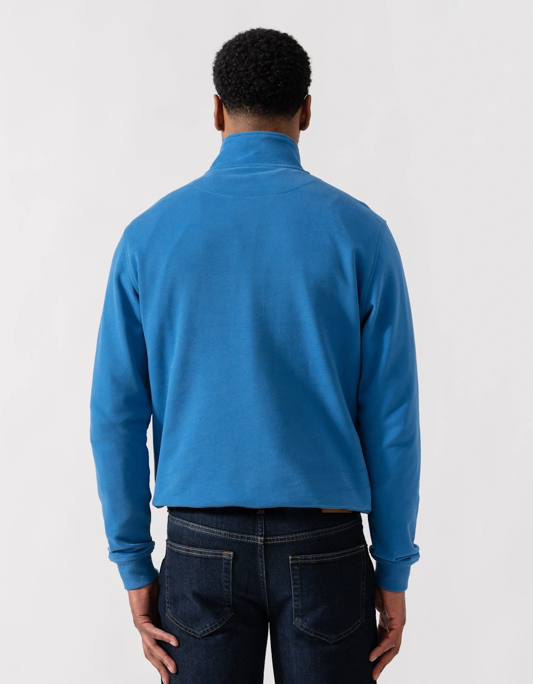 Quarter Zip Sweatshirt - Marine Blue