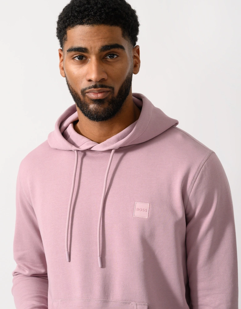 BOSS Orange Wetalk Mens Pullover Hoodie With Logo Patch - Light/Pastel Purple 539