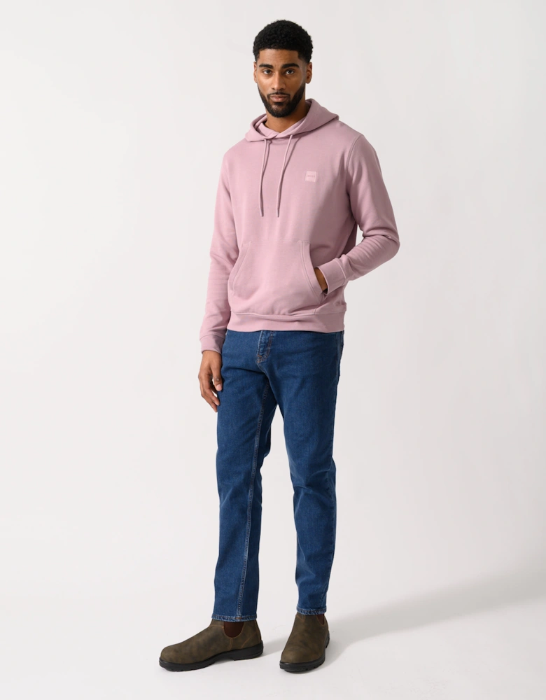 BOSS Orange Wetalk Mens Pullover Hoodie With Logo Patch - Light/Pastel Purple 539