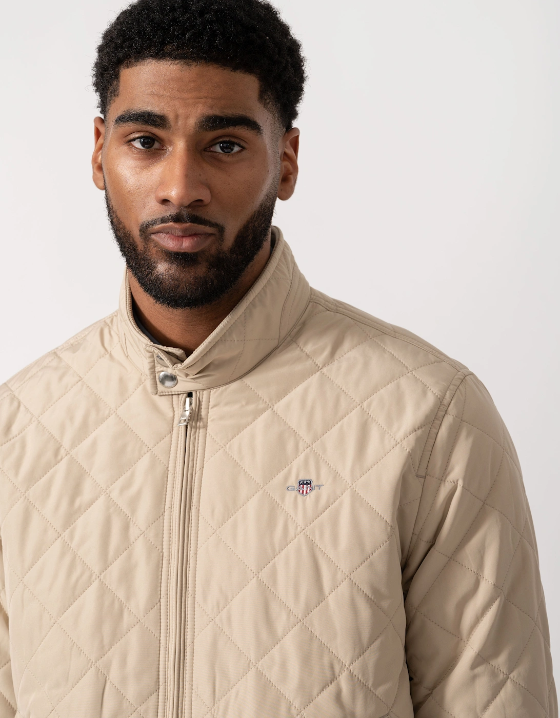 Mens Quilted Windcheater Jacket - 200 Oat Beige