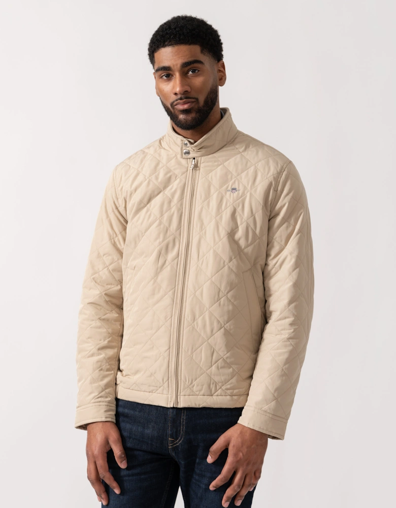 Mens Quilted Windcheater Jacket - 200 Oat Beige