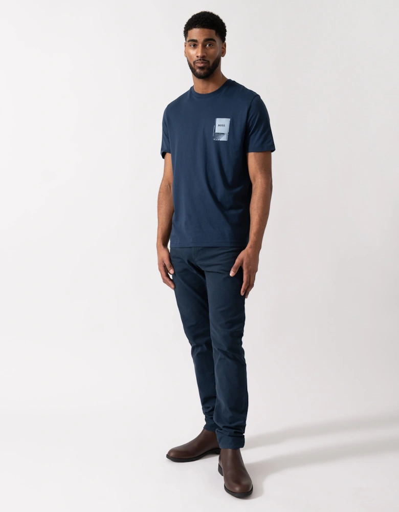 BOSS Orange Mens TePlain T-Shirt - Open Blue 464