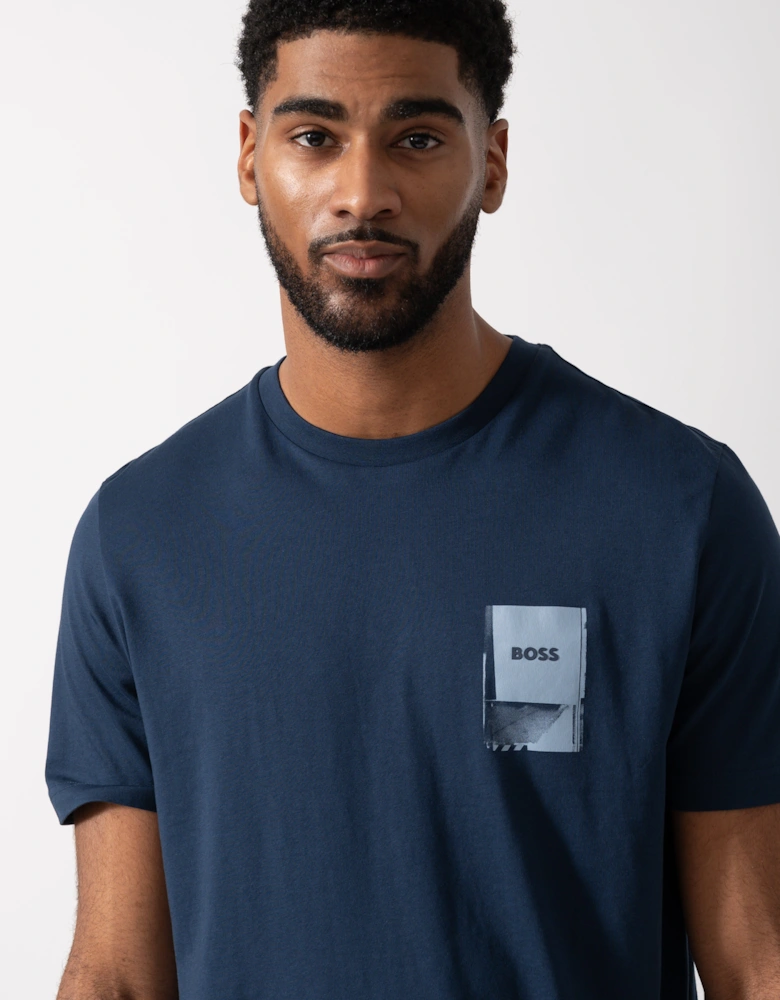 BOSS Orange Mens TePlain T-Shirt - Open Blue 464