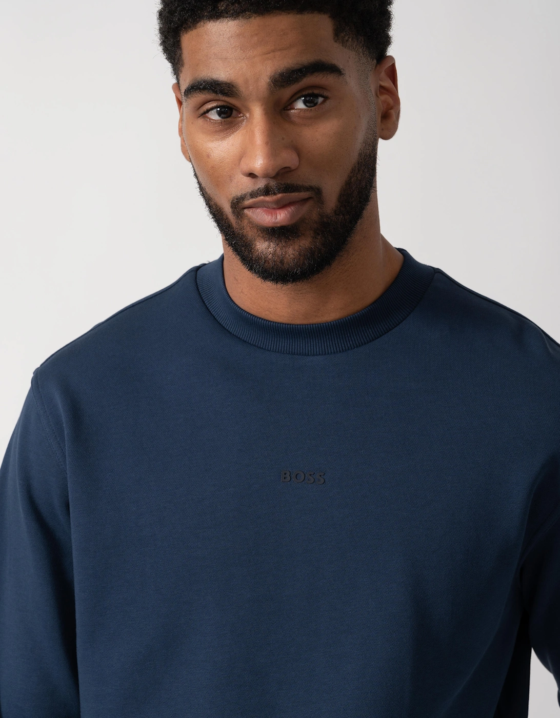 BOSS Orange WeSmall Crew Sweatshirt - Open Blue 464