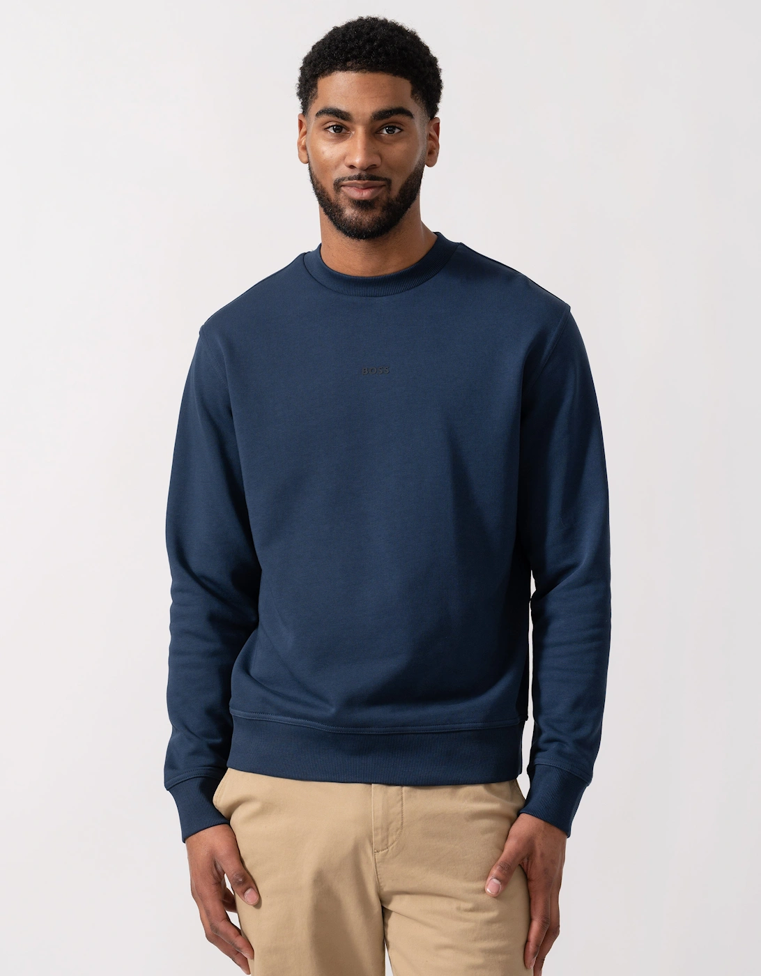 BOSS Orange WeSmall Crew Sweatshirt - Open Blue 464, 5 of 4