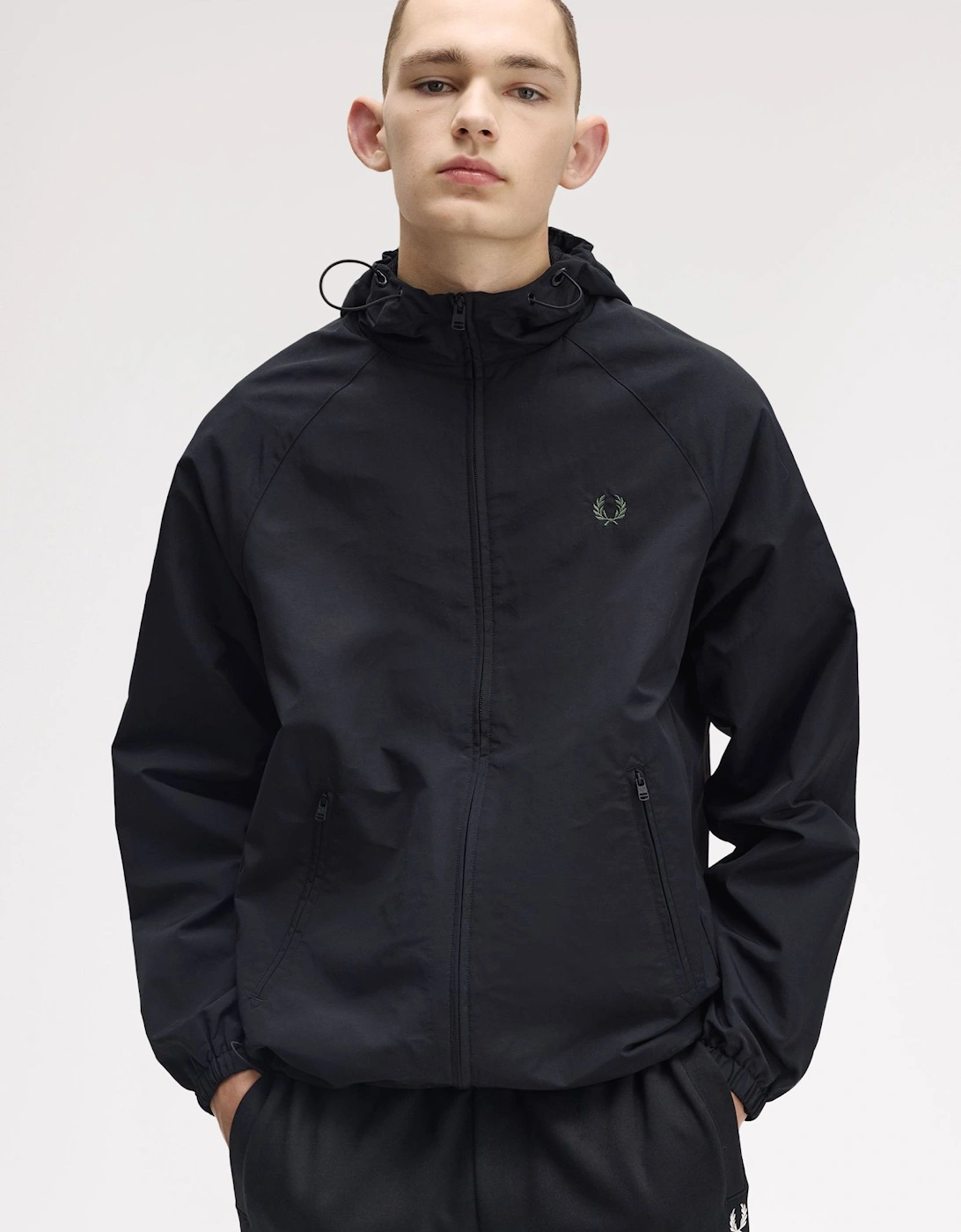J7902 Hooded Shell Jacket - Black