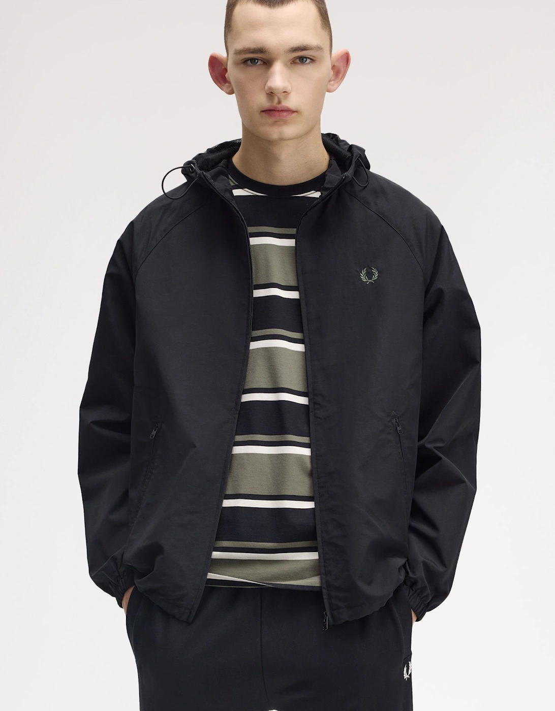 J7902 Hooded Shell Jacket - Black