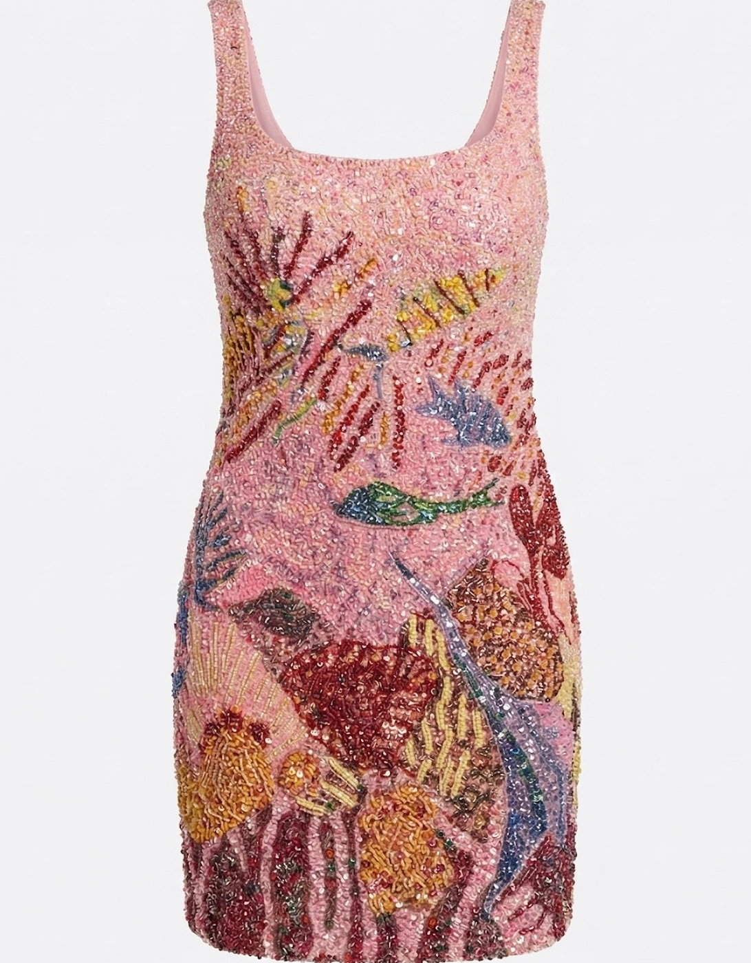 Oceanic Bloom Mini Dress