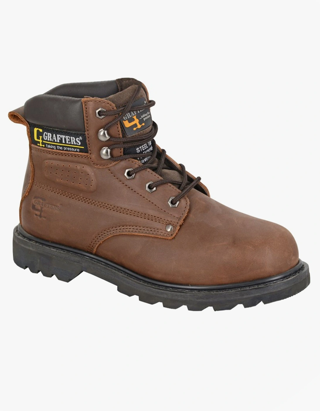 M538BY Mens Safety Boots Brown, 4 of 3