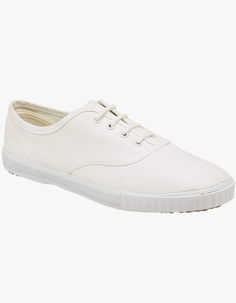 White Canvas Junior Lace Plimsoll