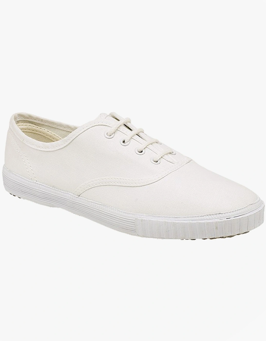 White Canvas Junior Lace Plimsoll, 4 of 3