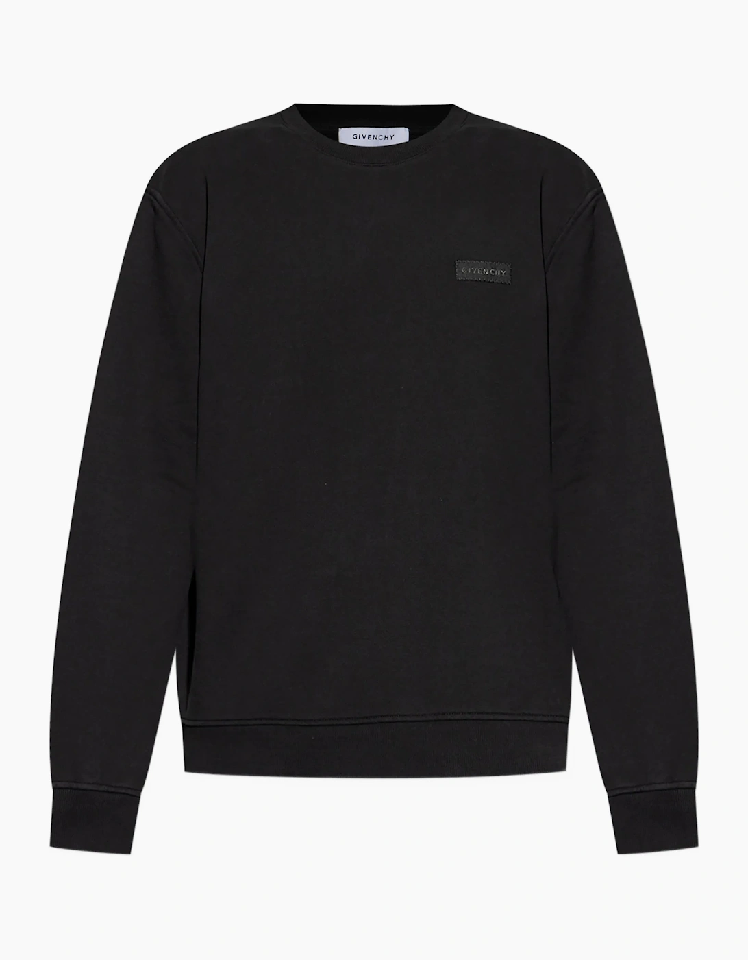 Givenchy Men's Black Logo Patch Sweatshirt In  Xxl