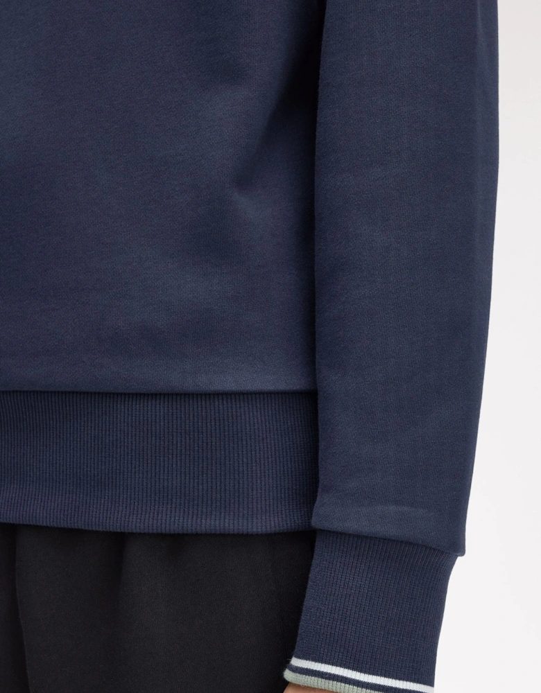 M3574 Half Zip Sweatshirt - Dark Airforce/Light Ice/Bayleaf