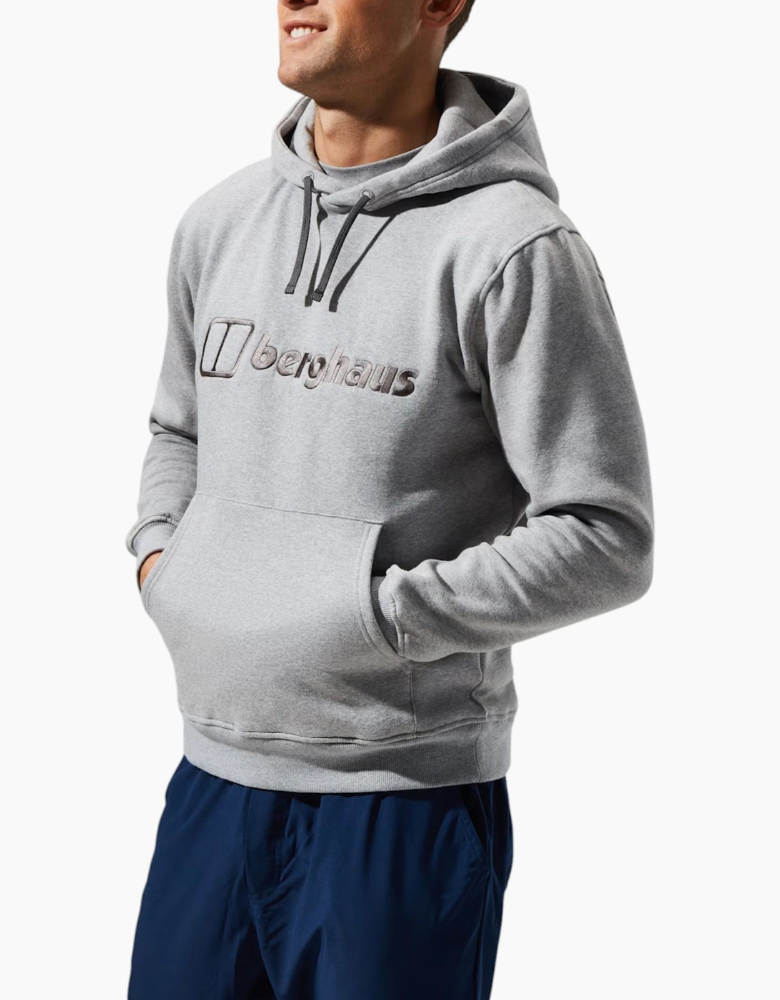 Berghaus Men's Grey Hoodie Pullover Fleece Logo Hooded  36 S