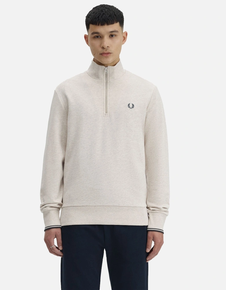 Half Zip Sweatshirt Porridge Marl