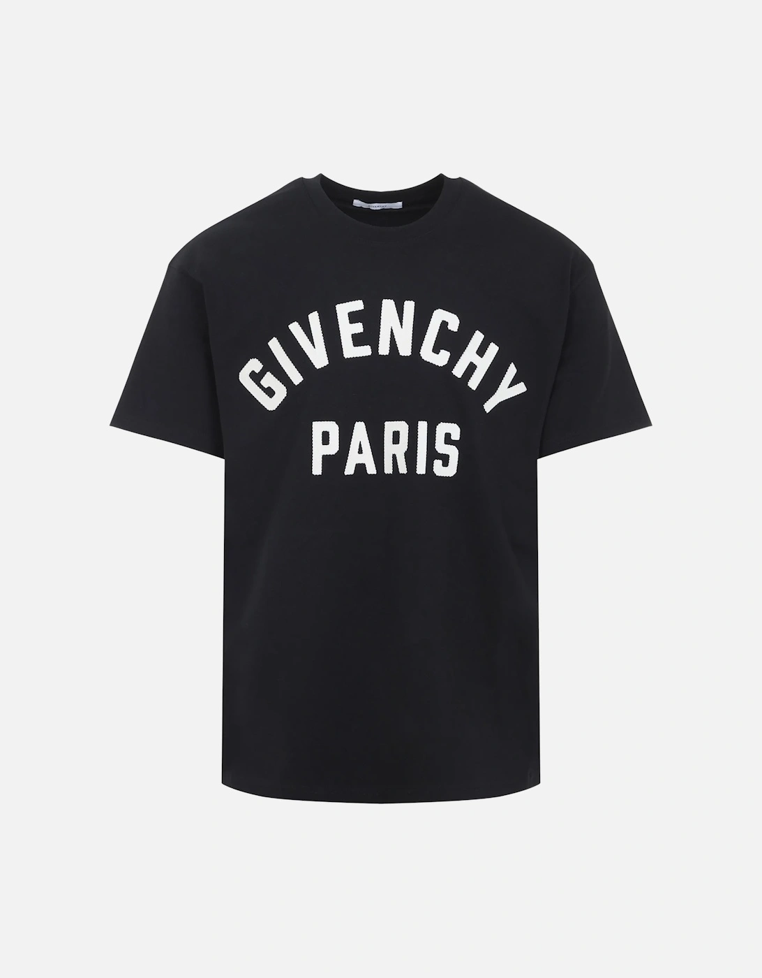 Paris Logo Embroidered T-Shirt in Black, 6 of 5