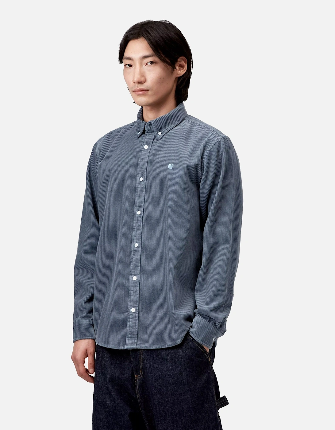 L/S Madison Cord Shirt Angelite/Angelite