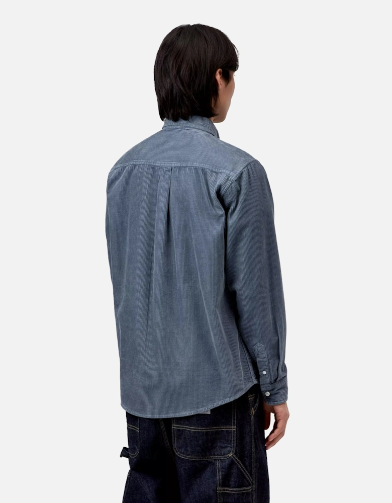L/S Madison Cord Shirt Angelite/Angelite
